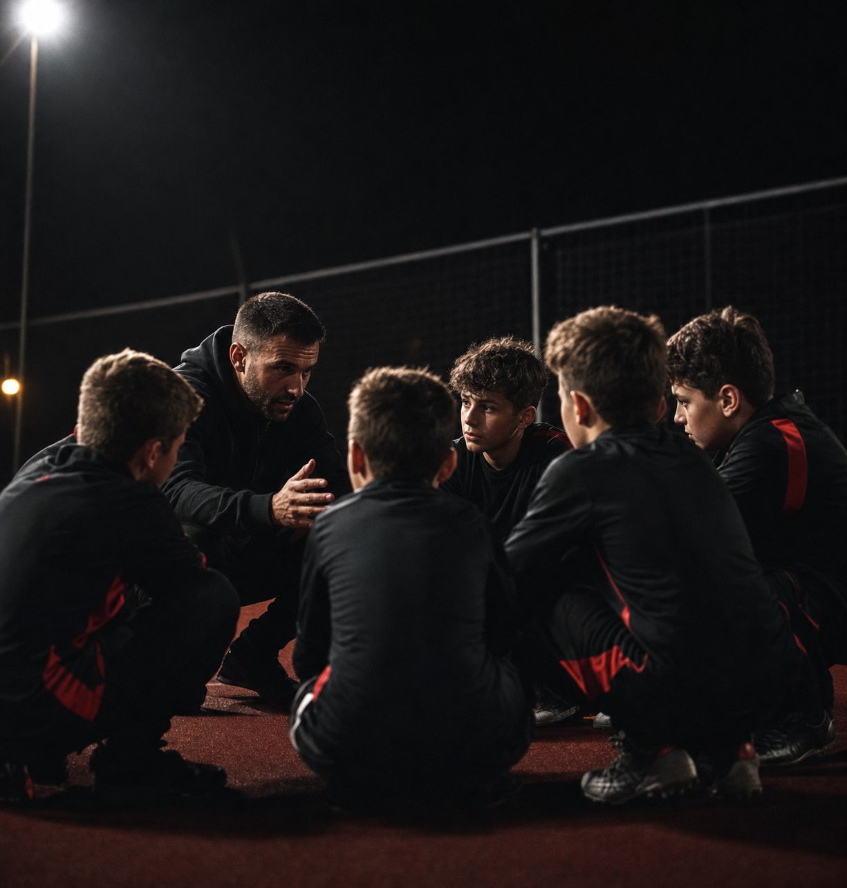Coach met spelers
